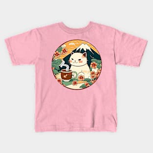 Java Japanese Kitty Kids T-Shirt